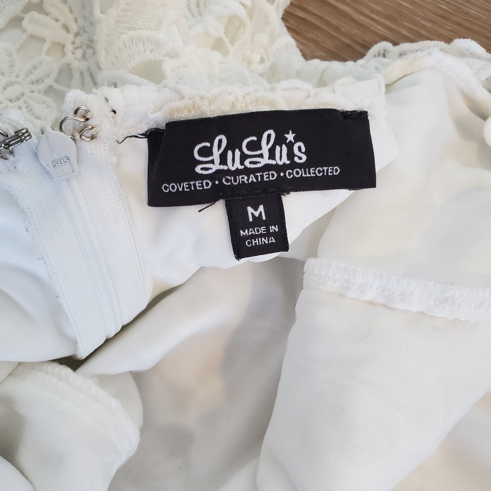 Lulu's Backless Ivory Dress - Picture 6 of 7